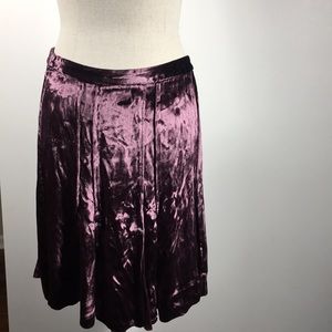 Purple velvet skirt